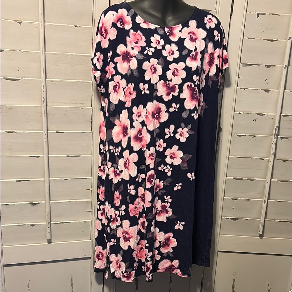 Simply Vera Vera Wang Pink and Blue Dolman Sleeve Sundress